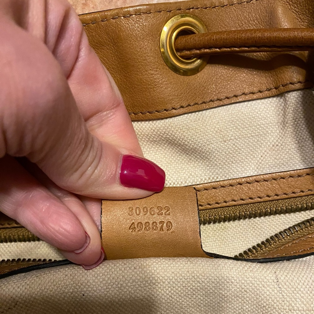 Gucci Rania GG Canvas Drawstring Hobo Bag❣️Excellent‼️🇮🇹 - Picture 12 of 16